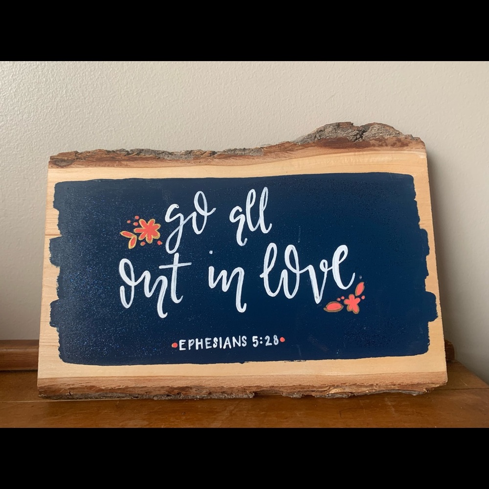 Live Edge Wood Bible Verse